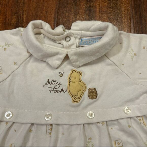 Classic Pooh Vintage Winnie the Pooh Disney beige embroidered jumpsuit - Picture 4 of 6